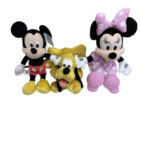 Disney Other - Disney Mickey, Minnie, and Pluto Plush Toy Trio